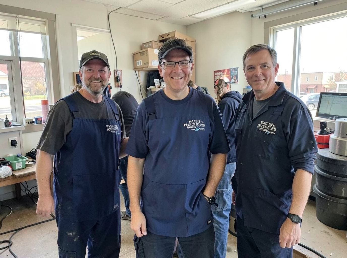 The Omaha Water Damage Help team at work in Omaha